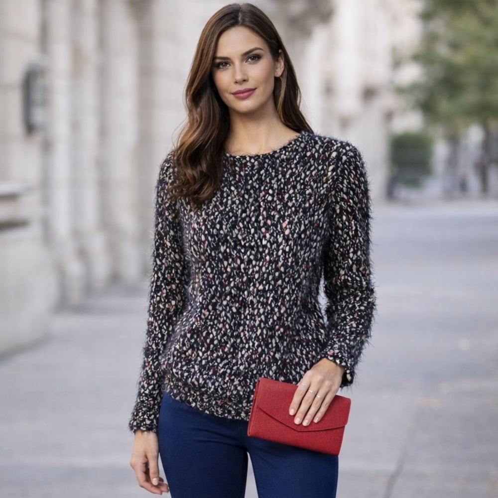 French Dressing Eyelash Knit Multi Colour Sweater